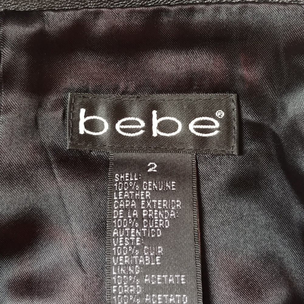 BEBE 100% GENUINE LEATHER SKIRT - Picture 5 of 10
